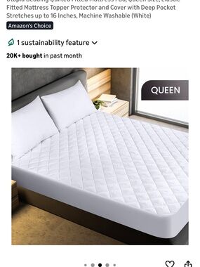 NWT Utopia Queen Quilted Mattress Pad